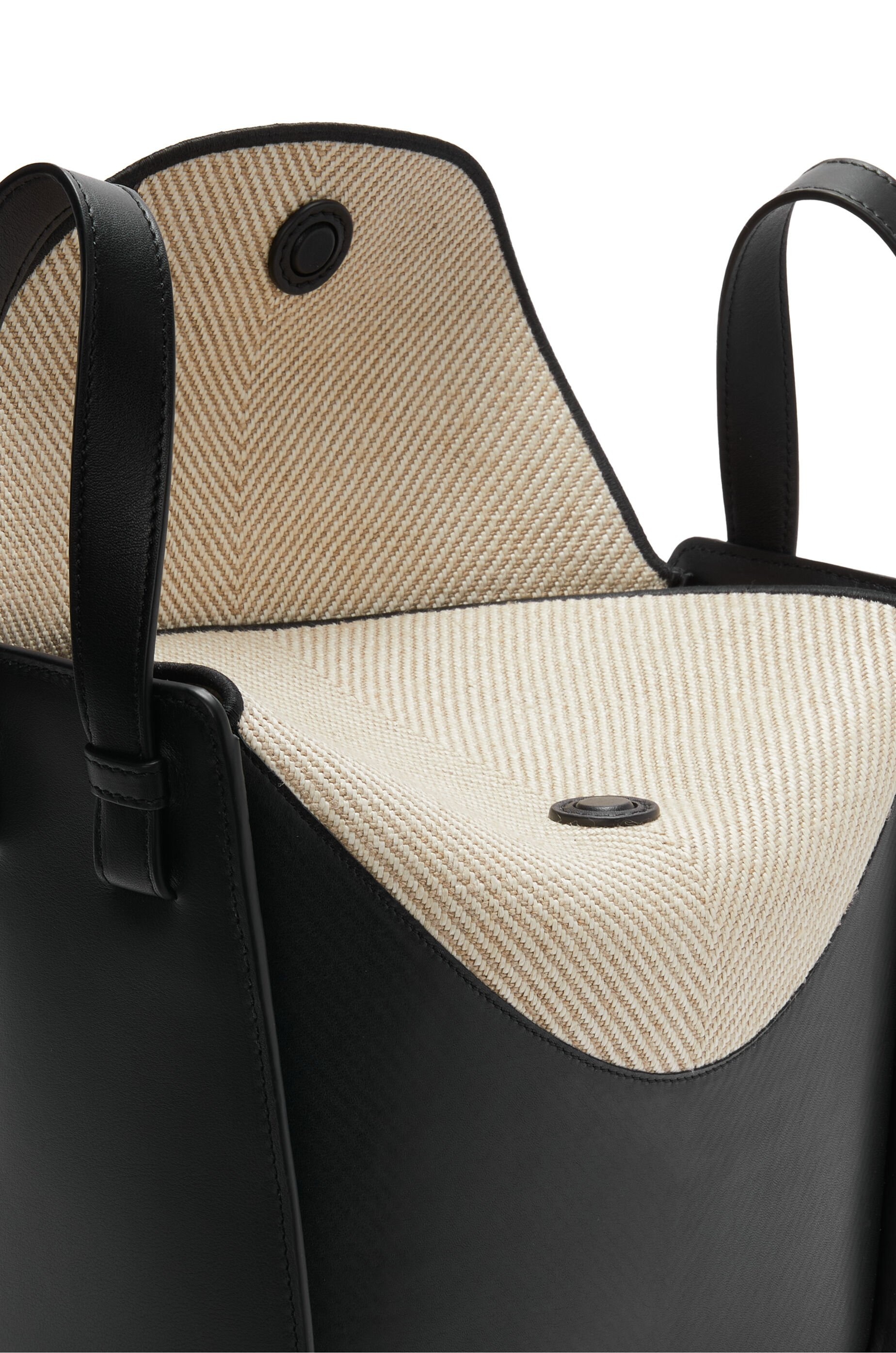 Compact Hammock bag in mellow calfskin and canvas - 7