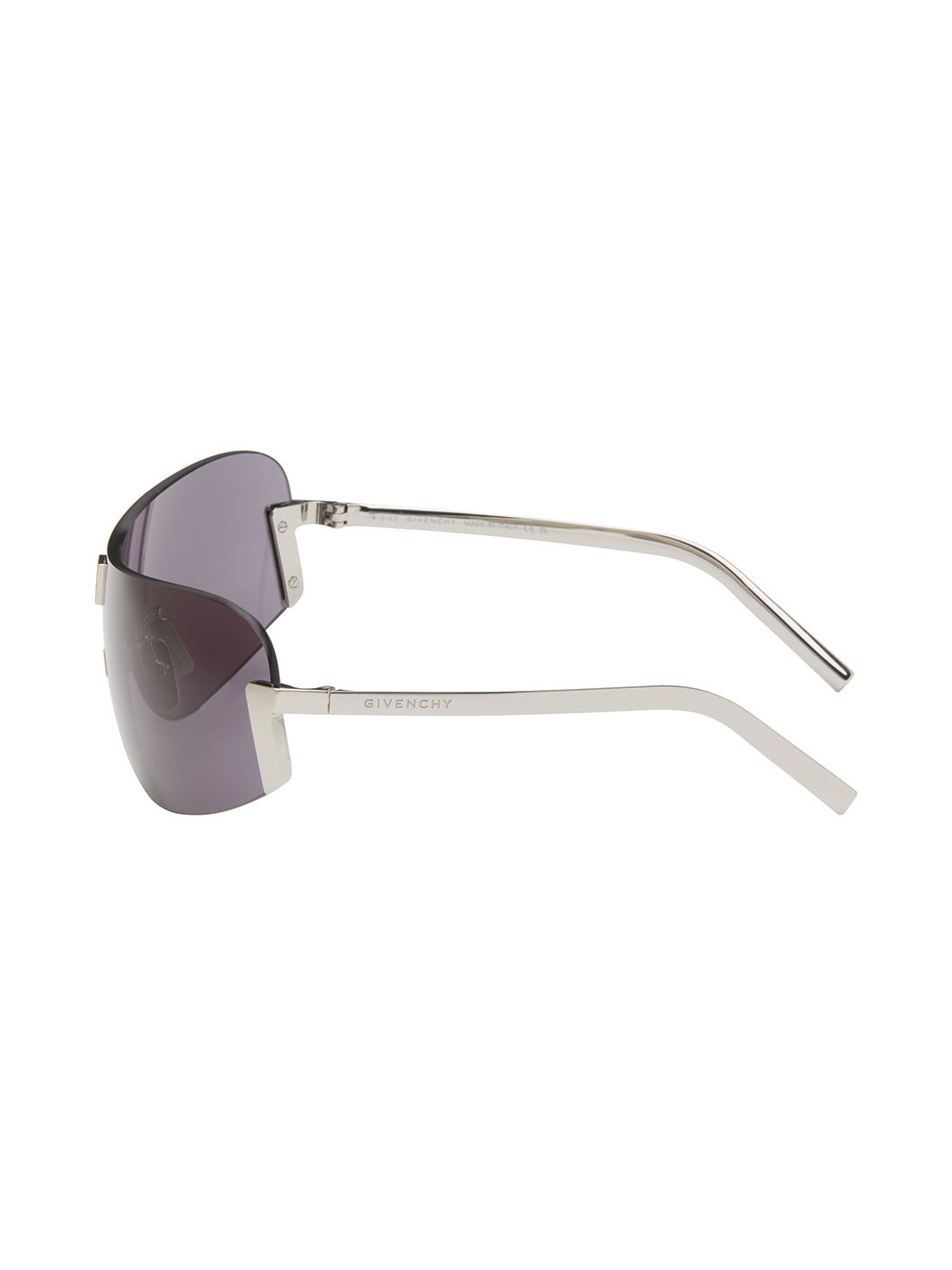 Silver Rimless Thin Mask Sunglasses - 3