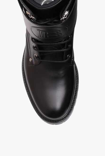 Smooth black leather Phil Ranger ankle boots - 5