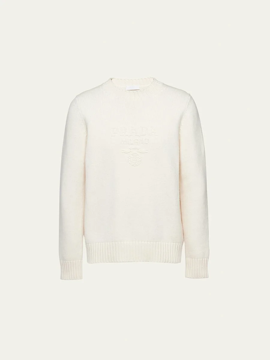 Men's Wool-Cashmere Logo Sweater - 1