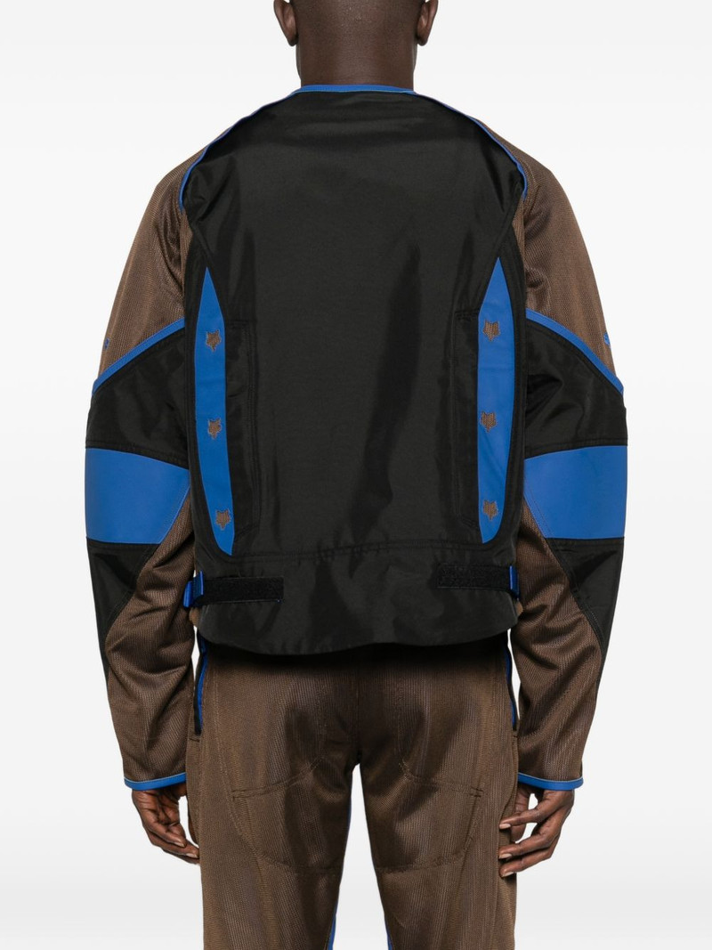 x Fox Lab zipped panelled moto jacket 4