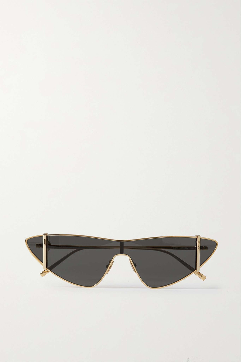 Cat-eye gold-tone sunglasses - 1
