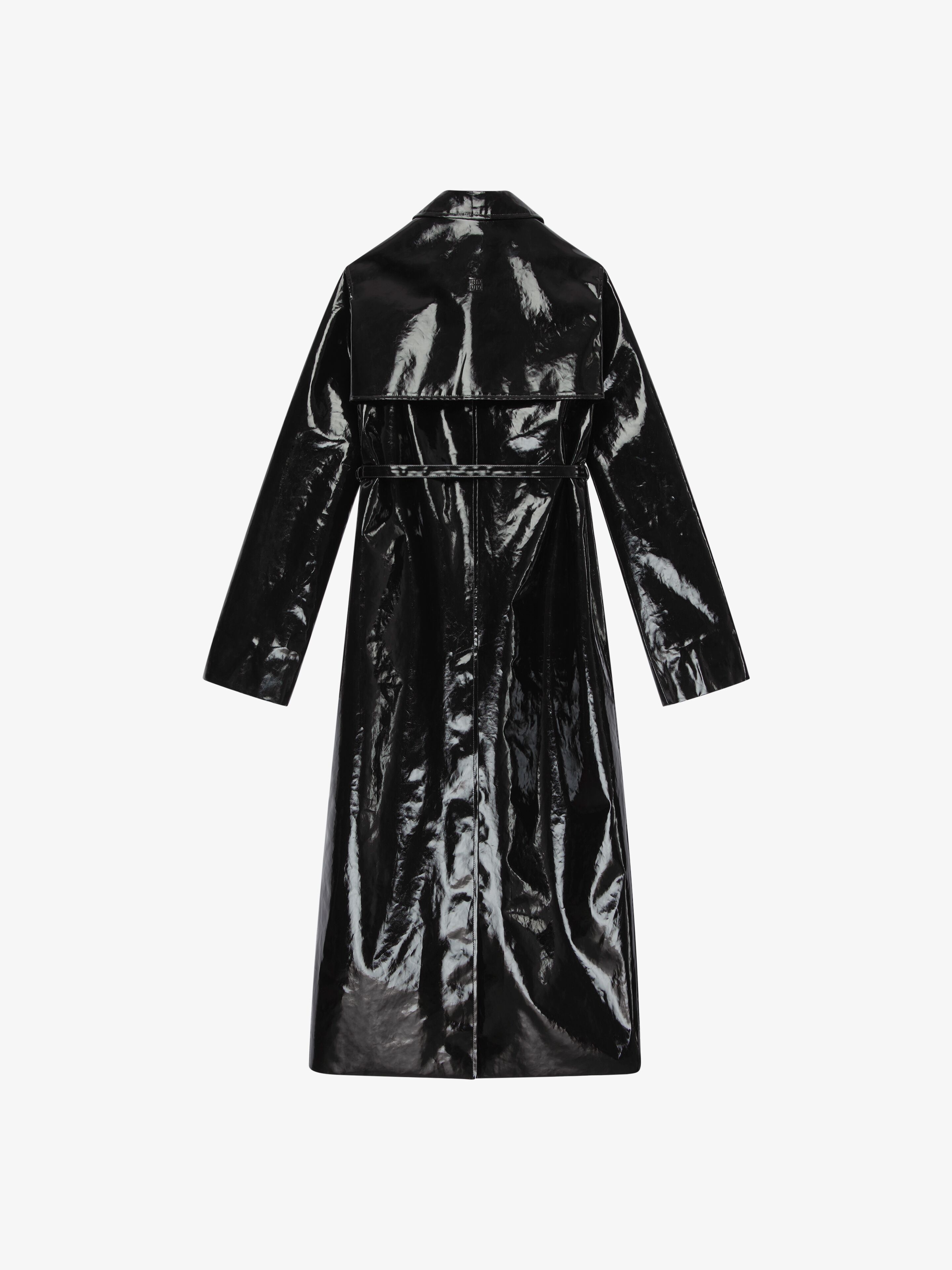 DOUBLE BREASTED TRENCH COAT IN COATED CANVAS - 5