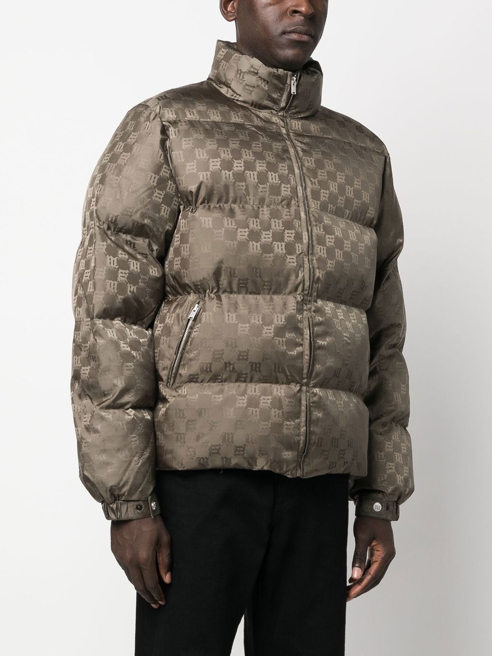 logo-print down jacket - 3