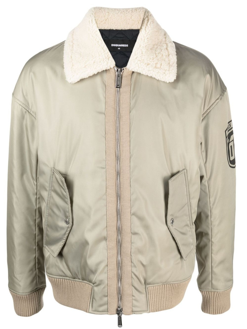 logo-print bomber jacket 1