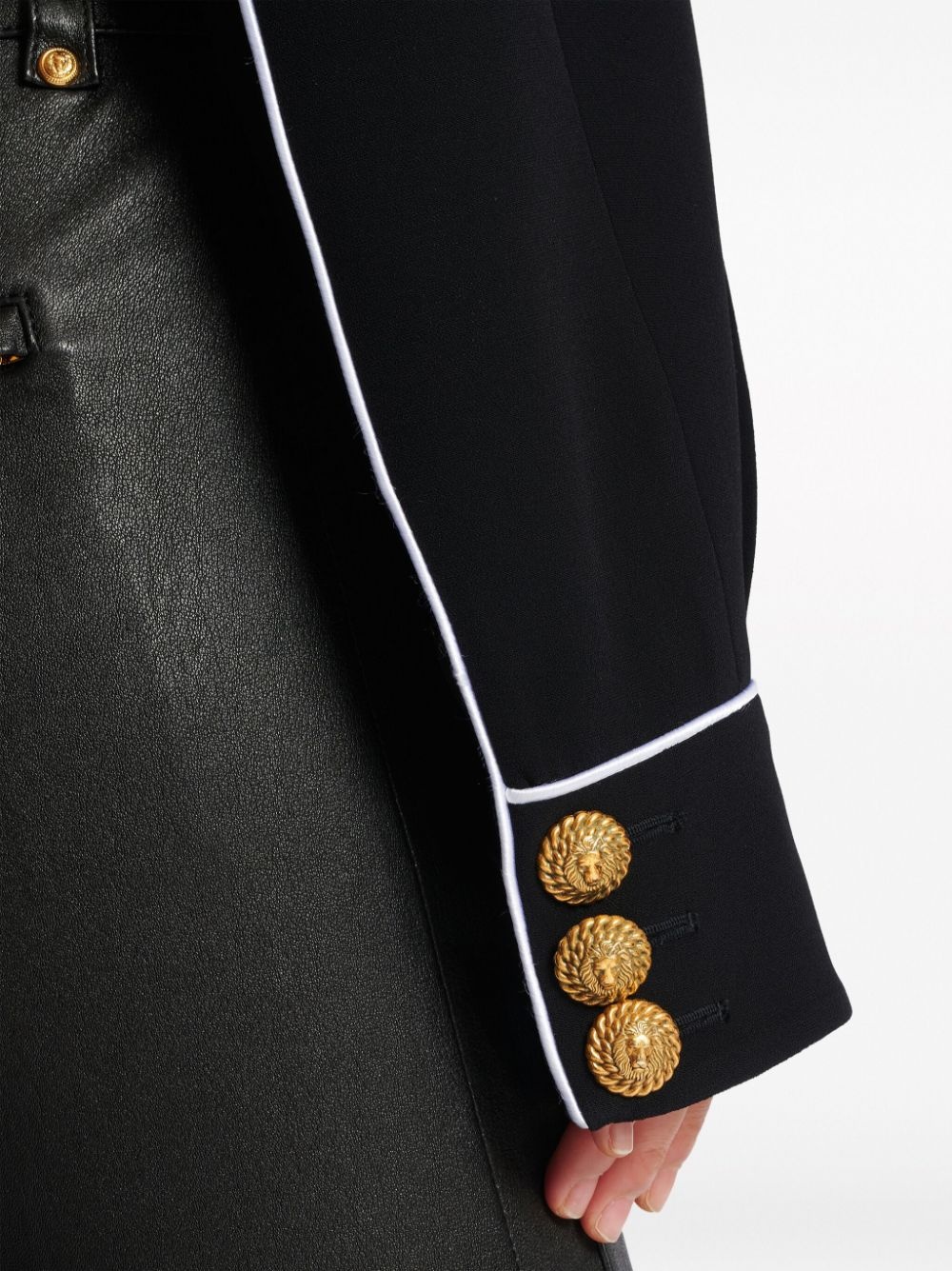 logo-embroidered Western jacket - 6
