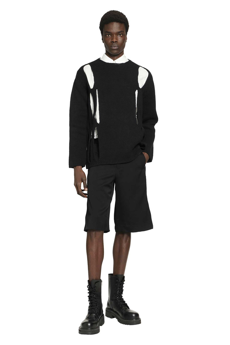 Cut-out Sweater In Poly Cotton Knit 5