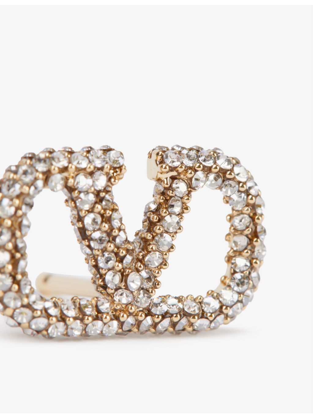 VLOGO crystal-embellished brass stud earrings - 4