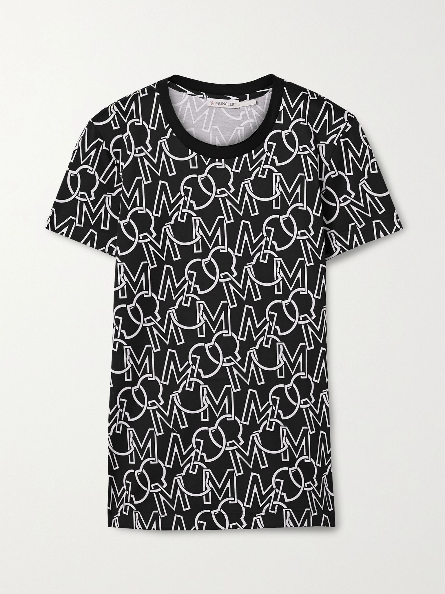 Printed cotton-jersey T-shirt Black - 1