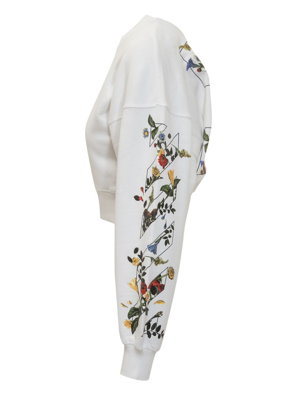floral-print crew-neck sweatshirt - 3