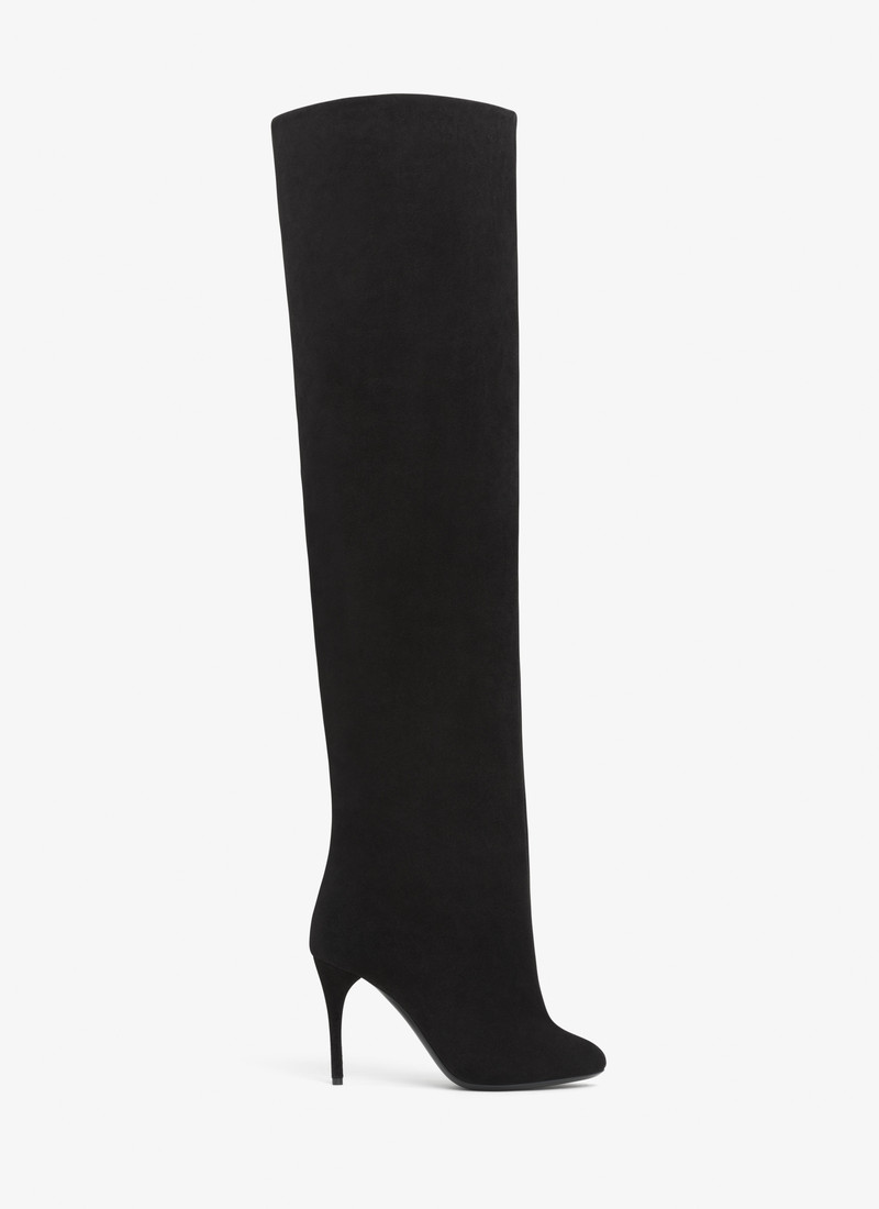 DECOLLETE CUISSARDES IN SUEDE CALFSKIN - 1