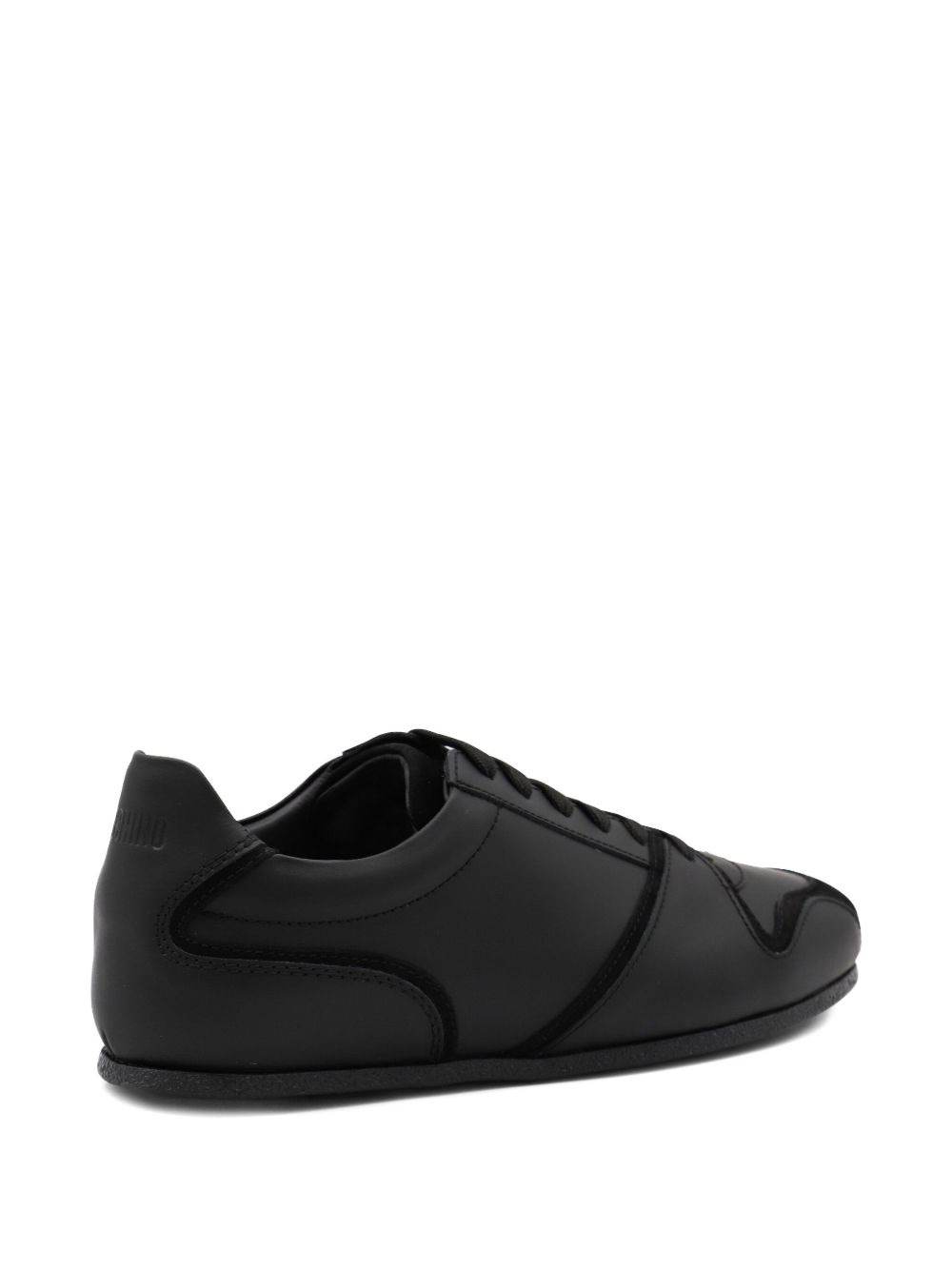 leather suede panel sneakers - 5