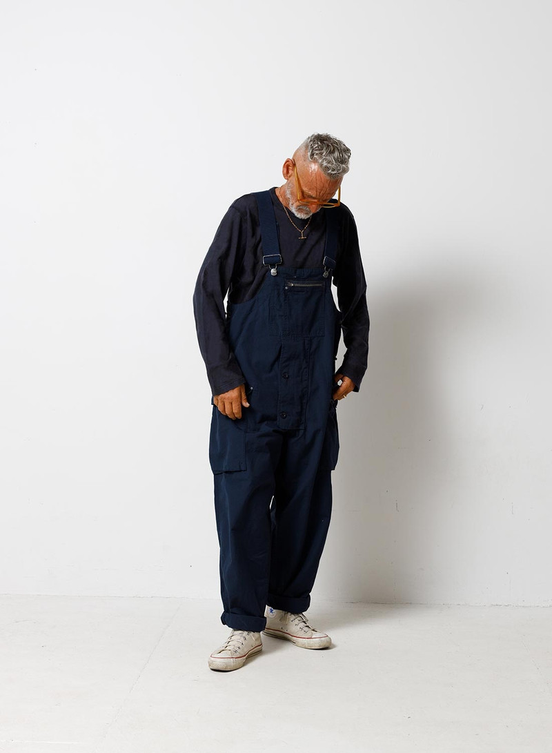Naval Dungaree in Black Navy (Cotton Ripstop) 3