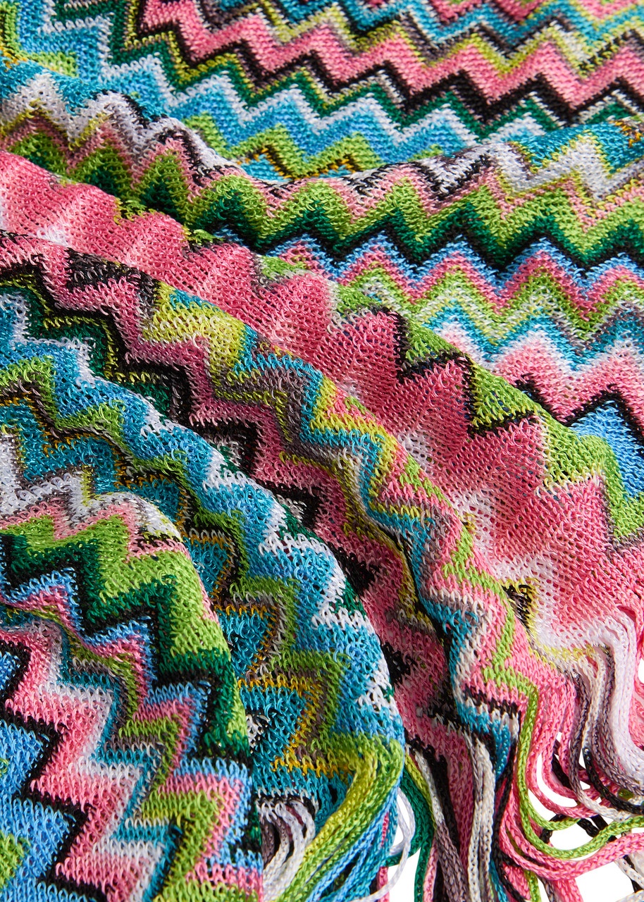 Missoni Zigzag-intarsia Fine-knit Scarf - 3