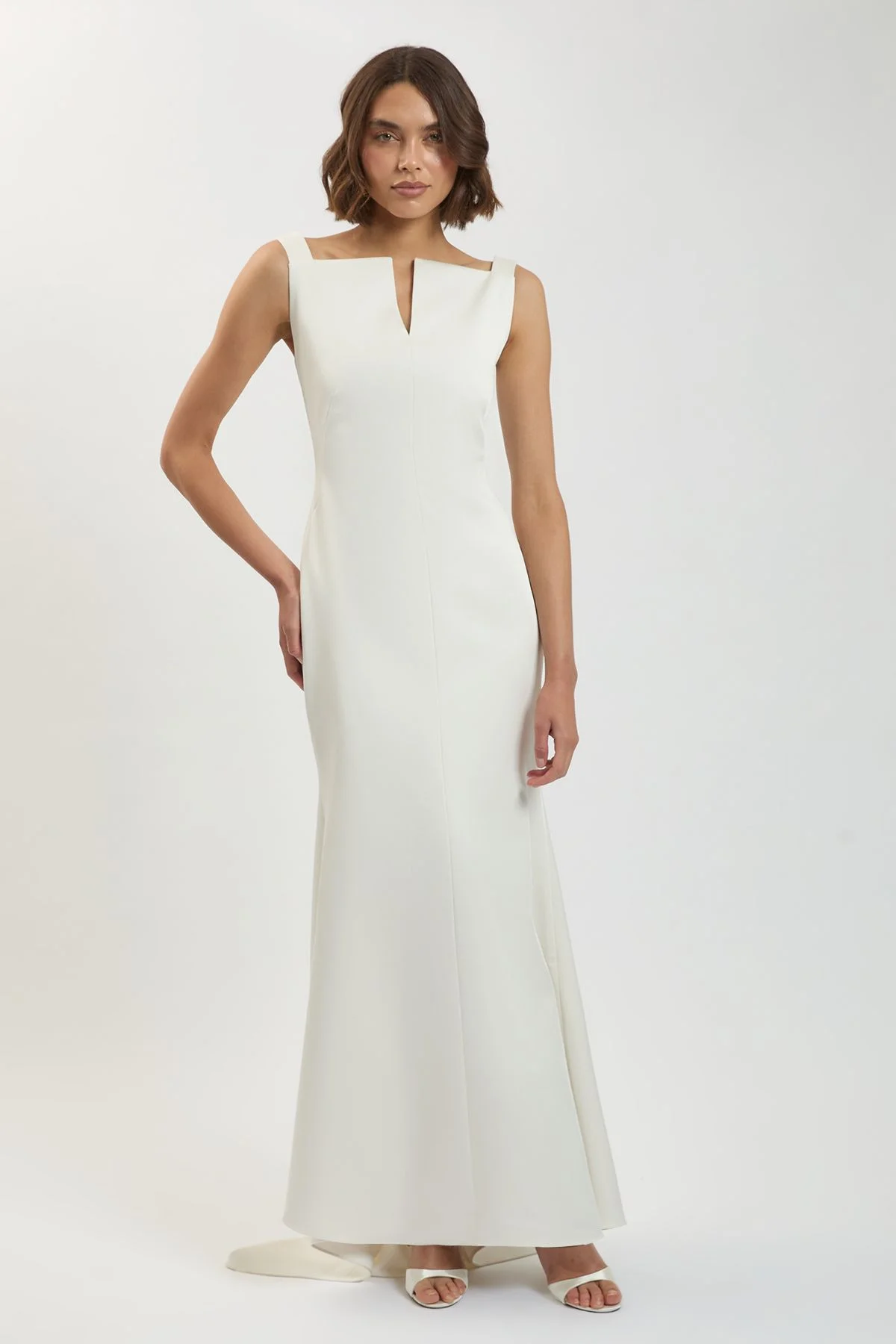 Tailored Satin Clean Maxi Dress - 1