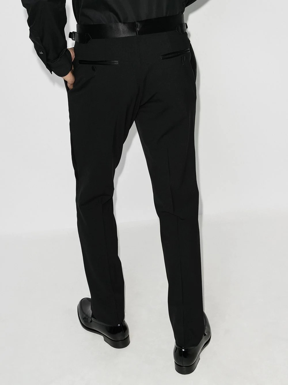 straight-leg tuxedo trousers - 3