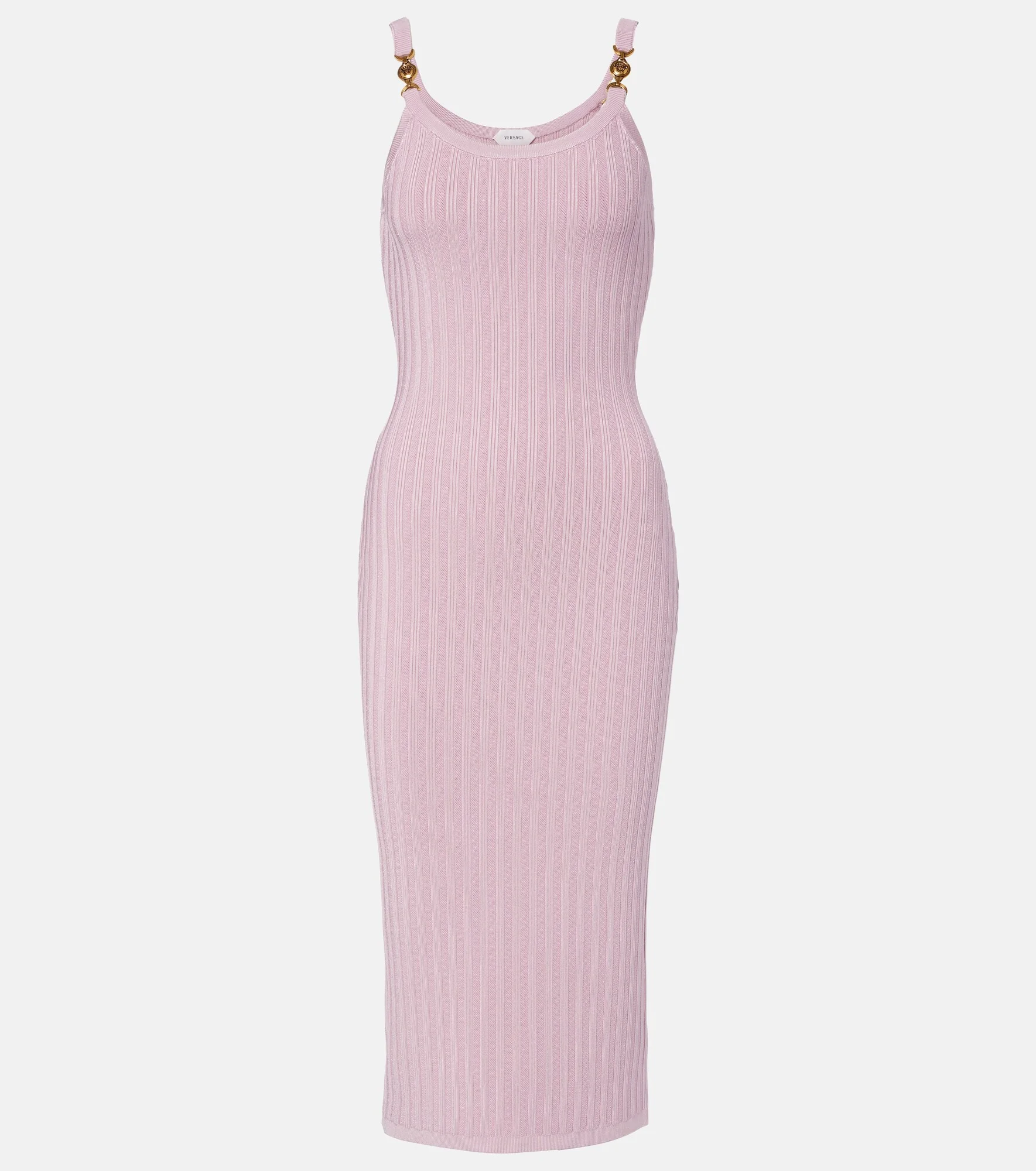 Medusa ribbed-knit midi dress - 1