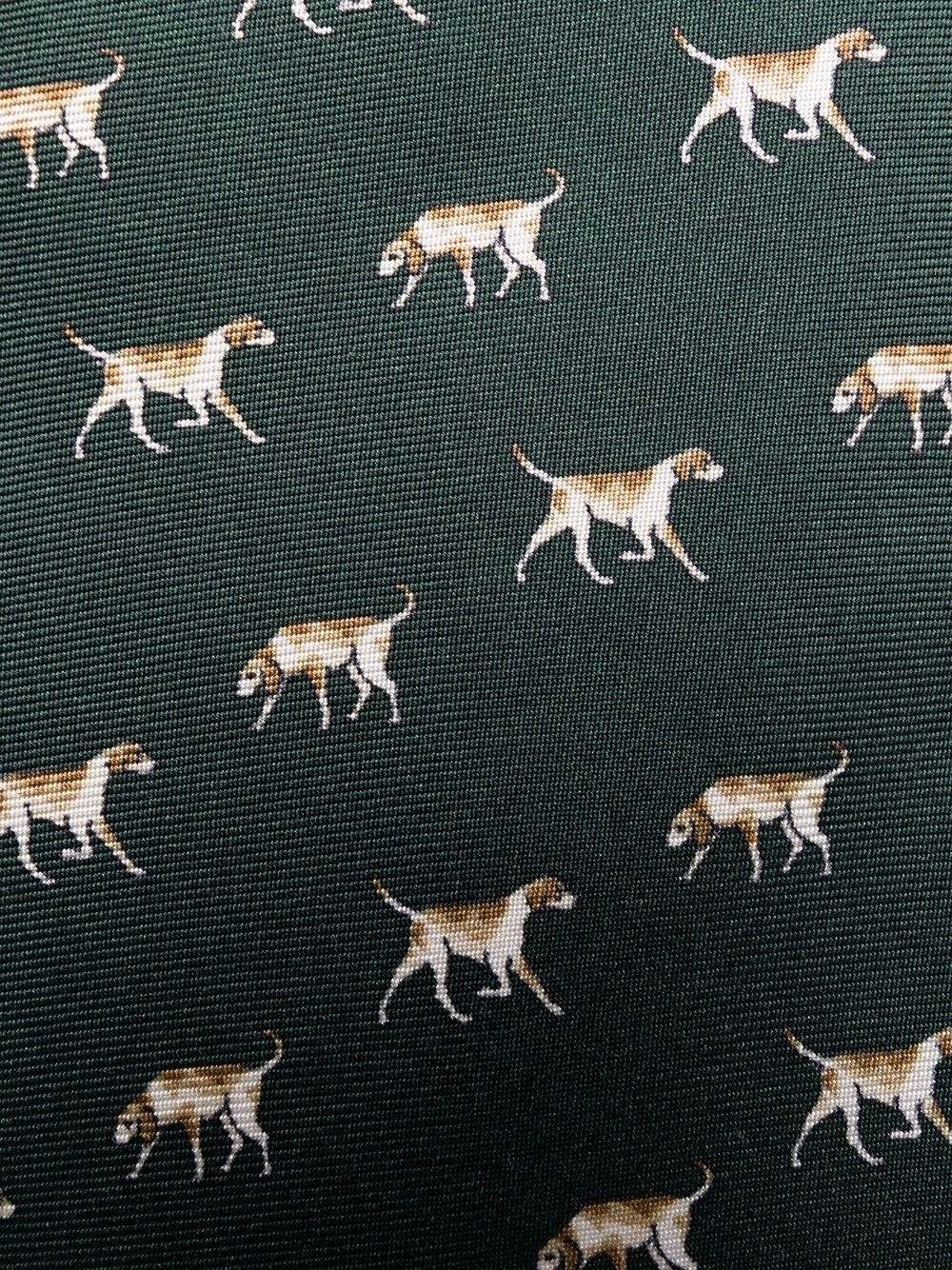 dog print silk tie - 2