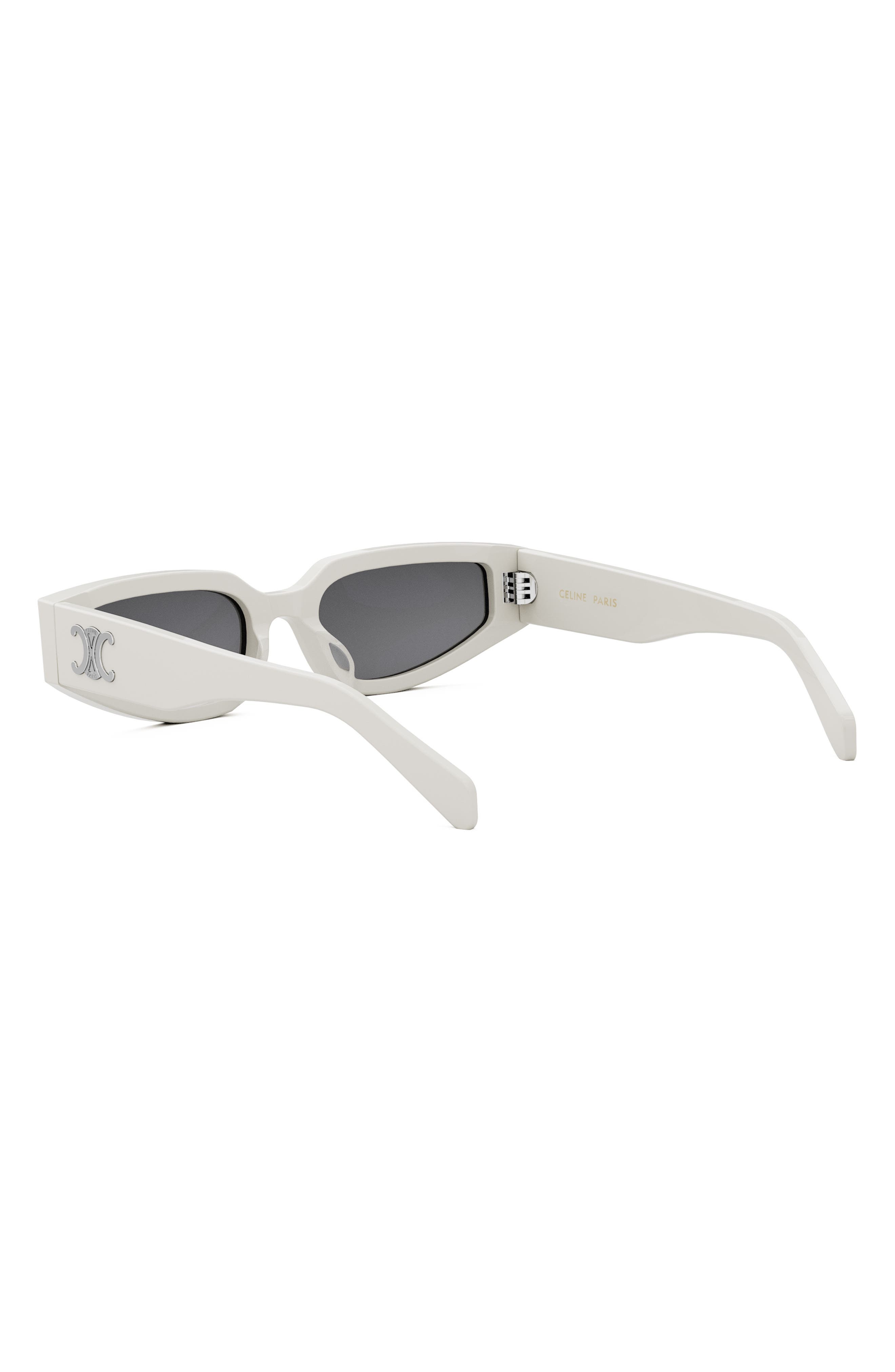CELINE Triomphe 54mm Geometric Sunglasses in Ivory /Smoke at Nordstrom - 7