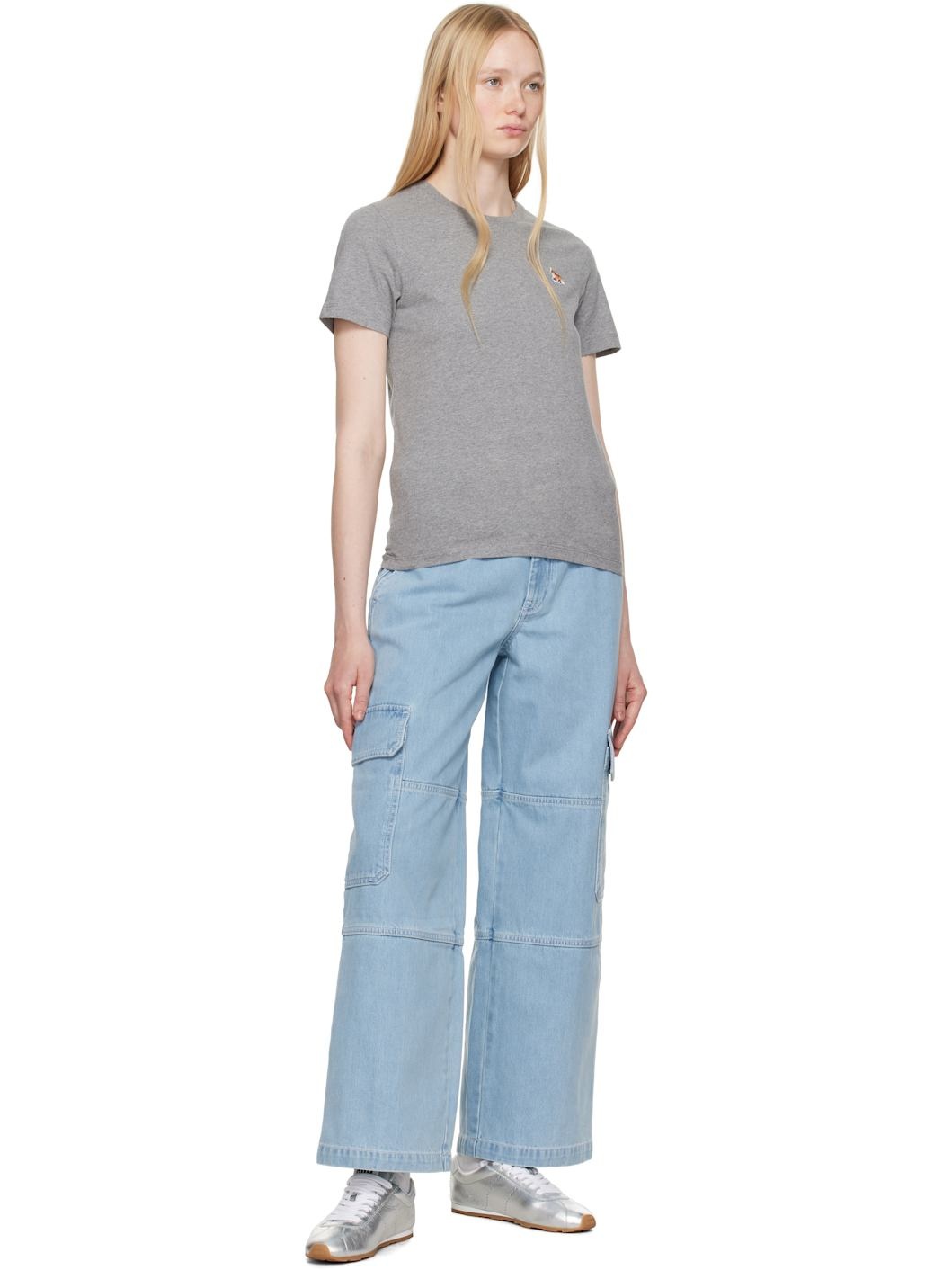 Gray Baby Fox Regular T-shirt - 4