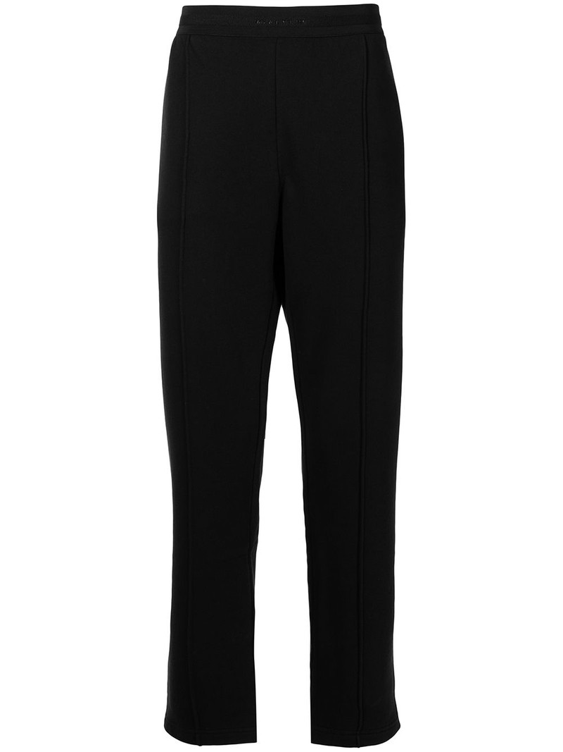 elasticated-waistband trousers 1