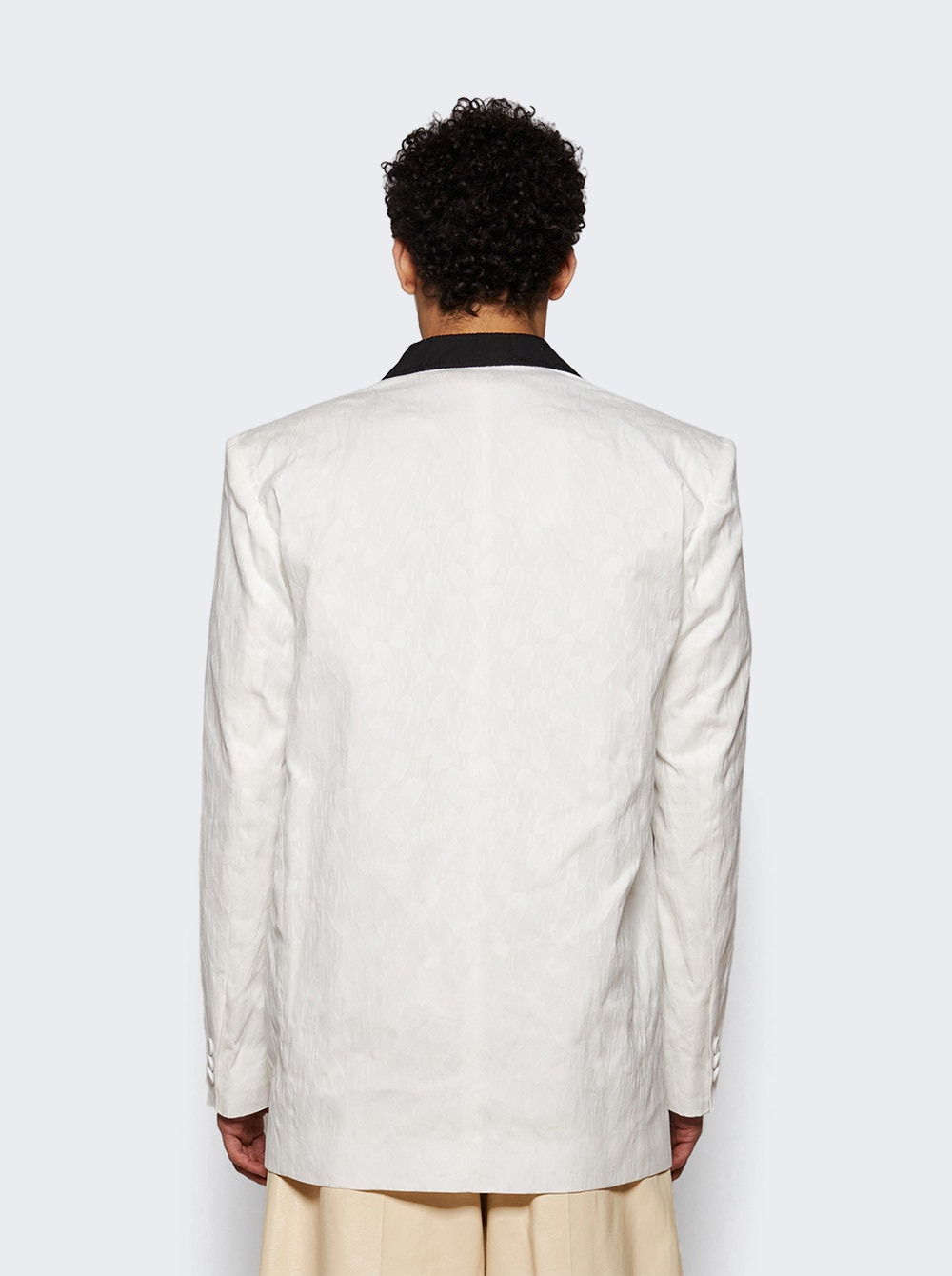 Single Breasted Jacket Natural White - 4