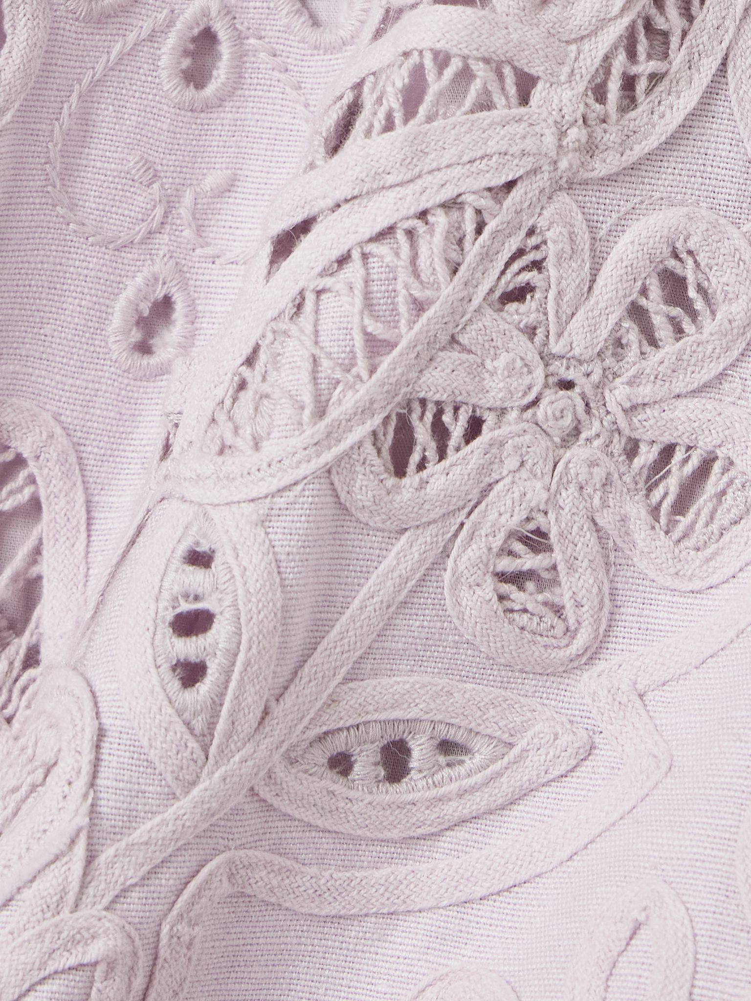 Iyla broderie anglaise cotton midi dress Lilac - 4