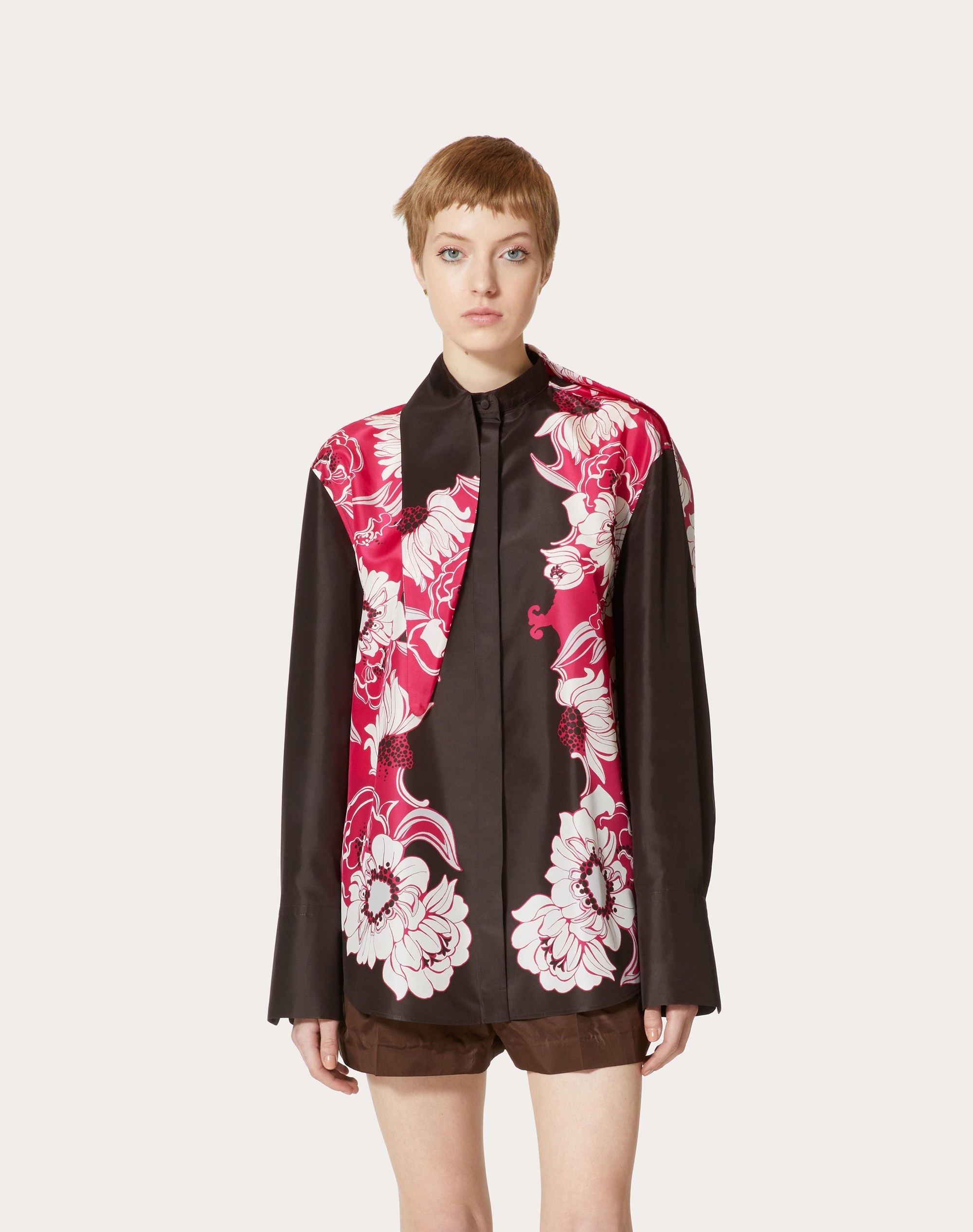 TAFFETA SHIRT WITH STREET FLOWERS DAISYLAND PRINT - 3