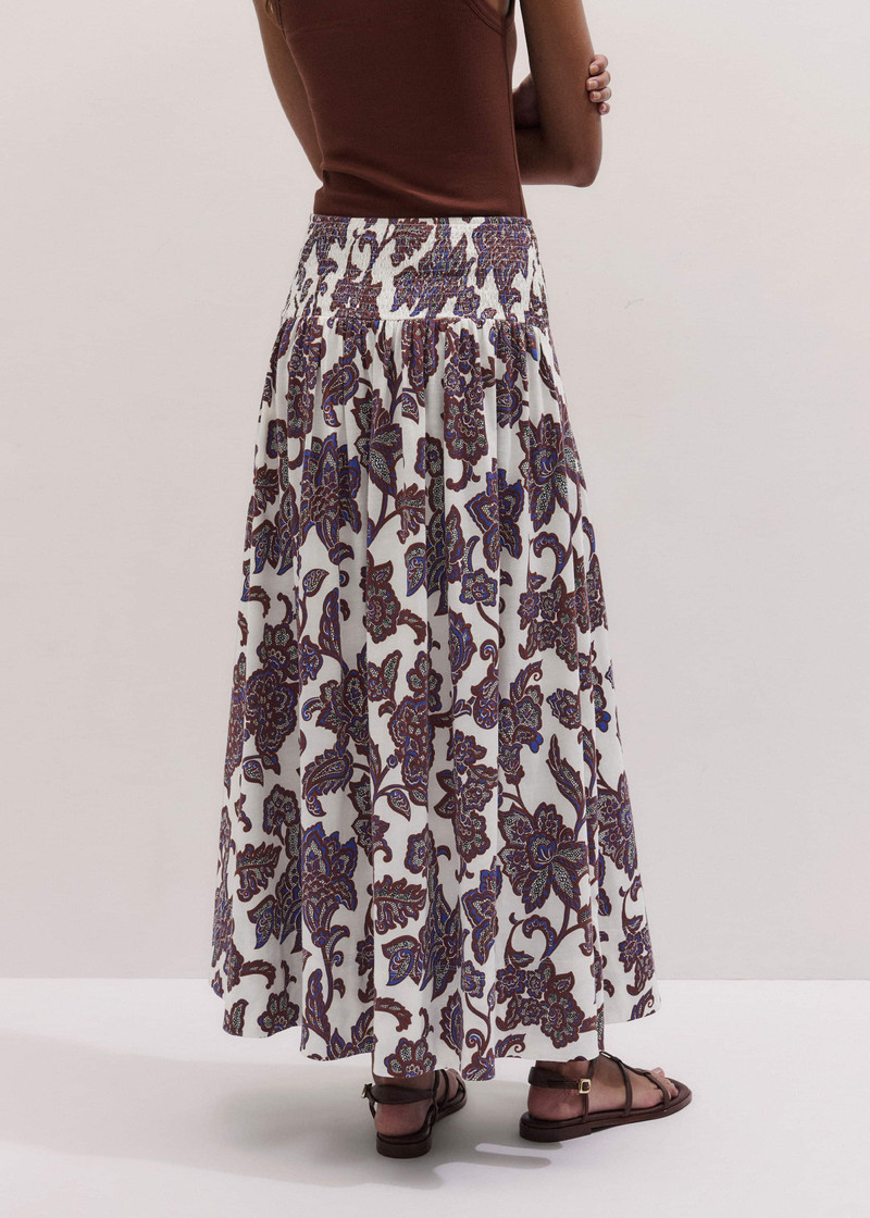 Shirred Waist Maxi Skirt 5