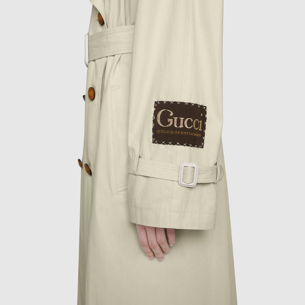 Cotton trench with Gucci label - 7