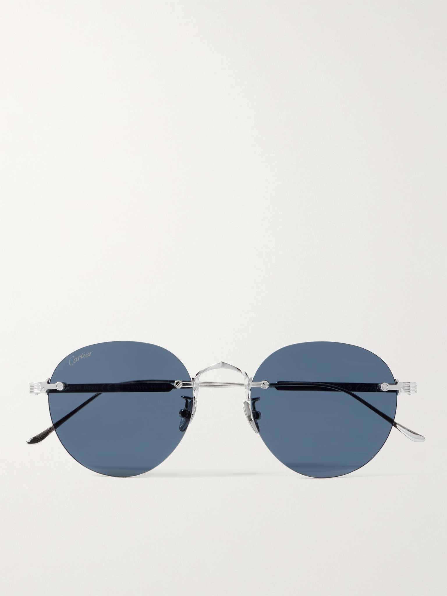 Frameless Silver-Tone Sunglasses - 1