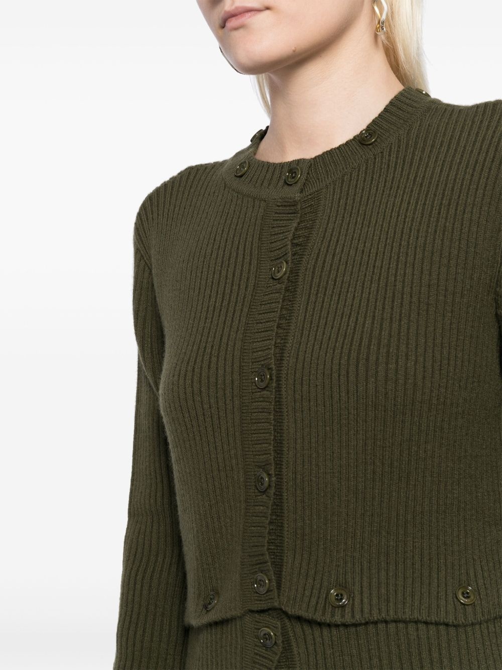 multi buttons cardigan - 5