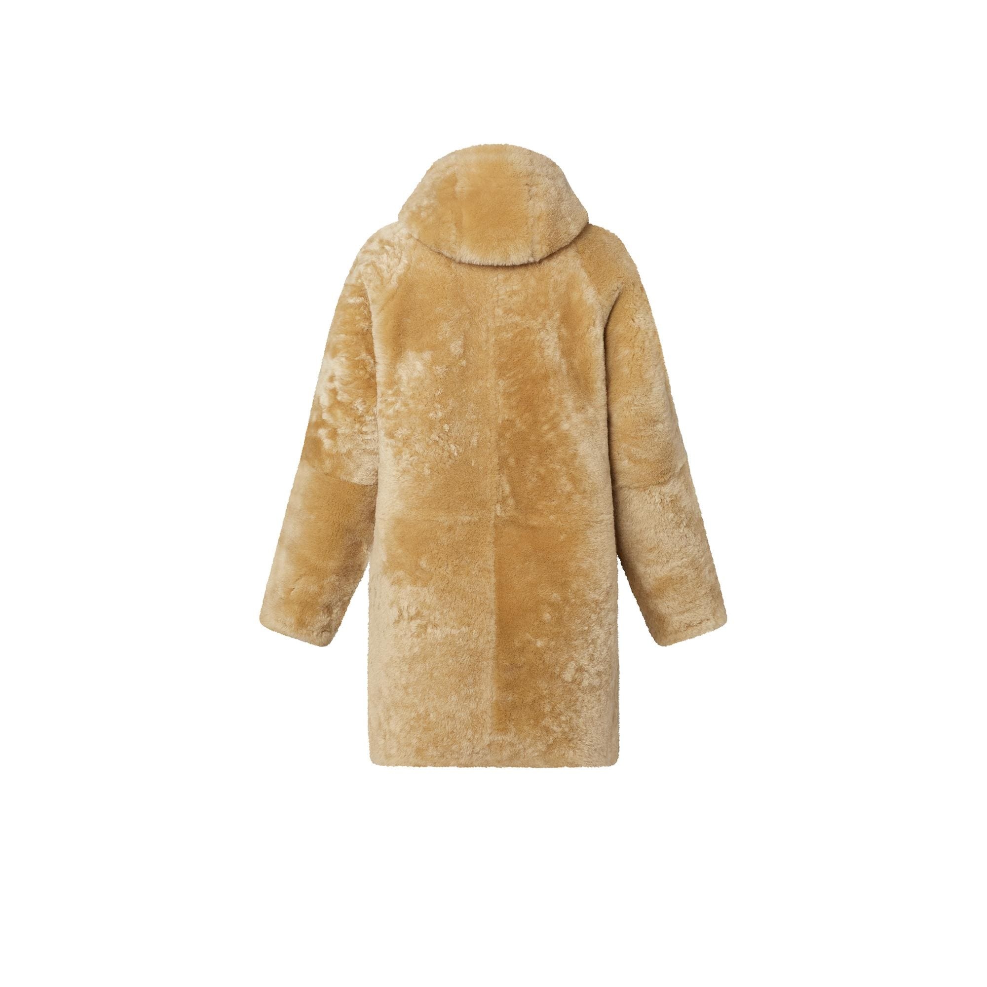 Reversible Monogram Trim Shearling Coat - 3
