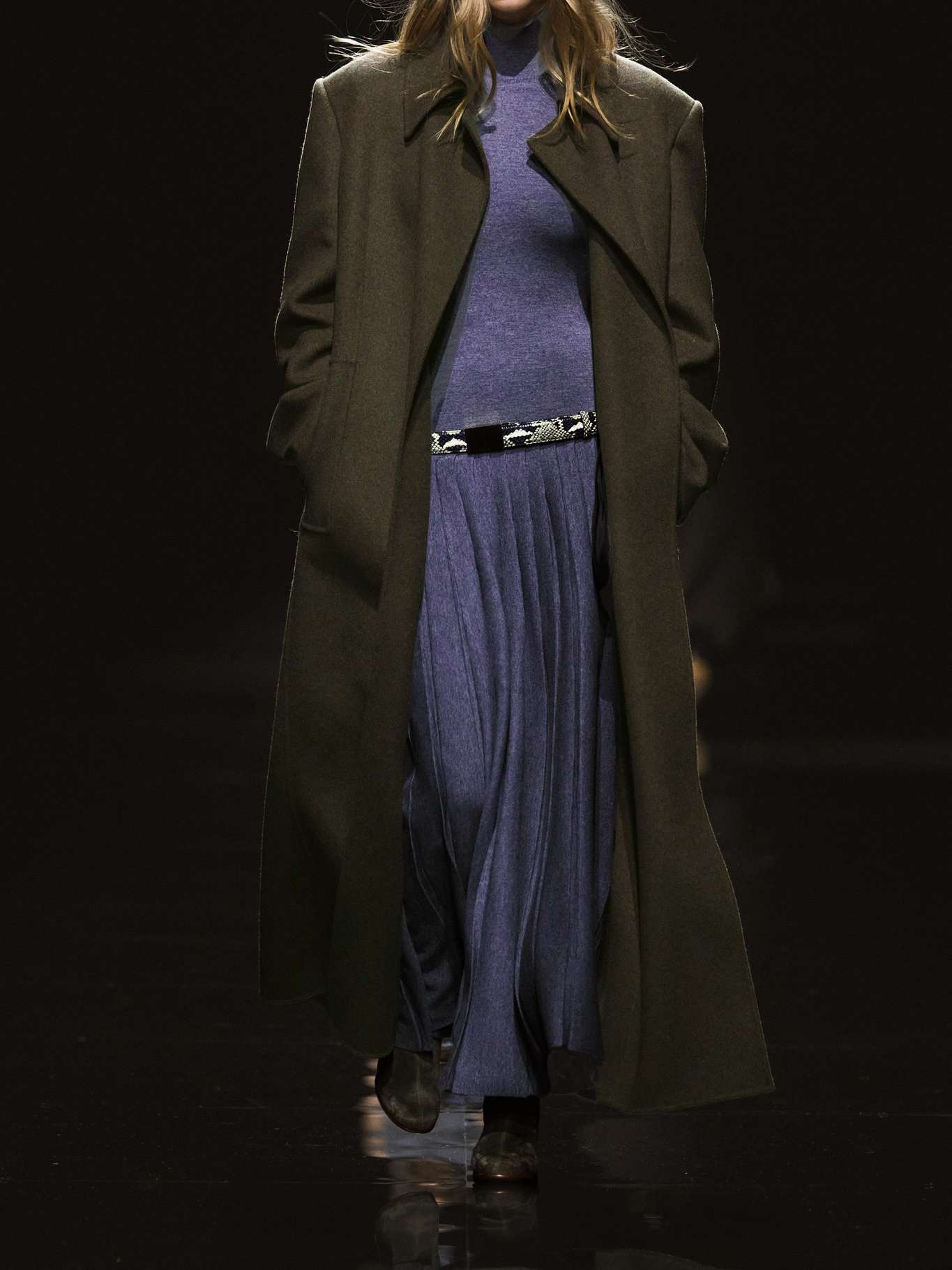 Lea belted wool-felt coat - 5