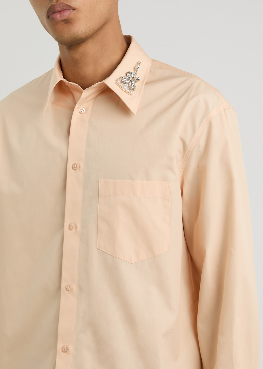 Simone Rocha Crystal-embellished Cotton Shirt - 5