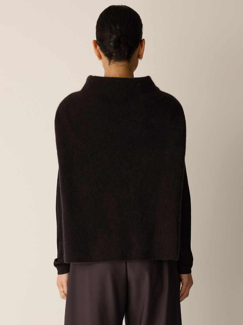 Cashmere Silk Bliss Funnel Neck Poncho 4