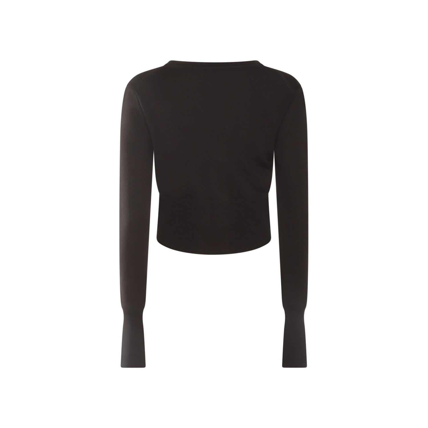 BLACK WOOL KNITWEAR - 2