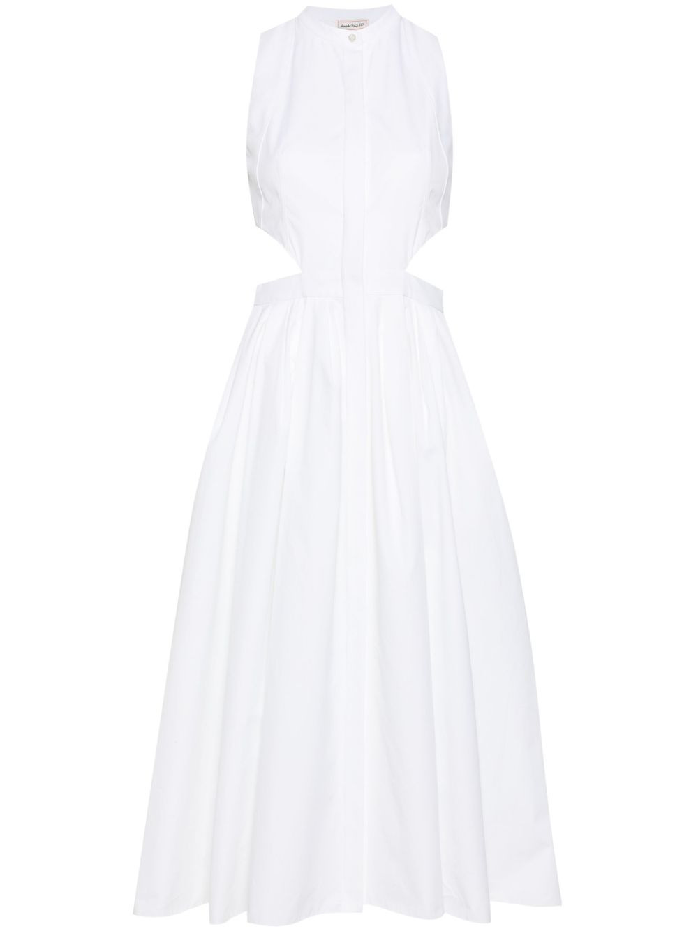 sleeveless cut-out flared dress - 1