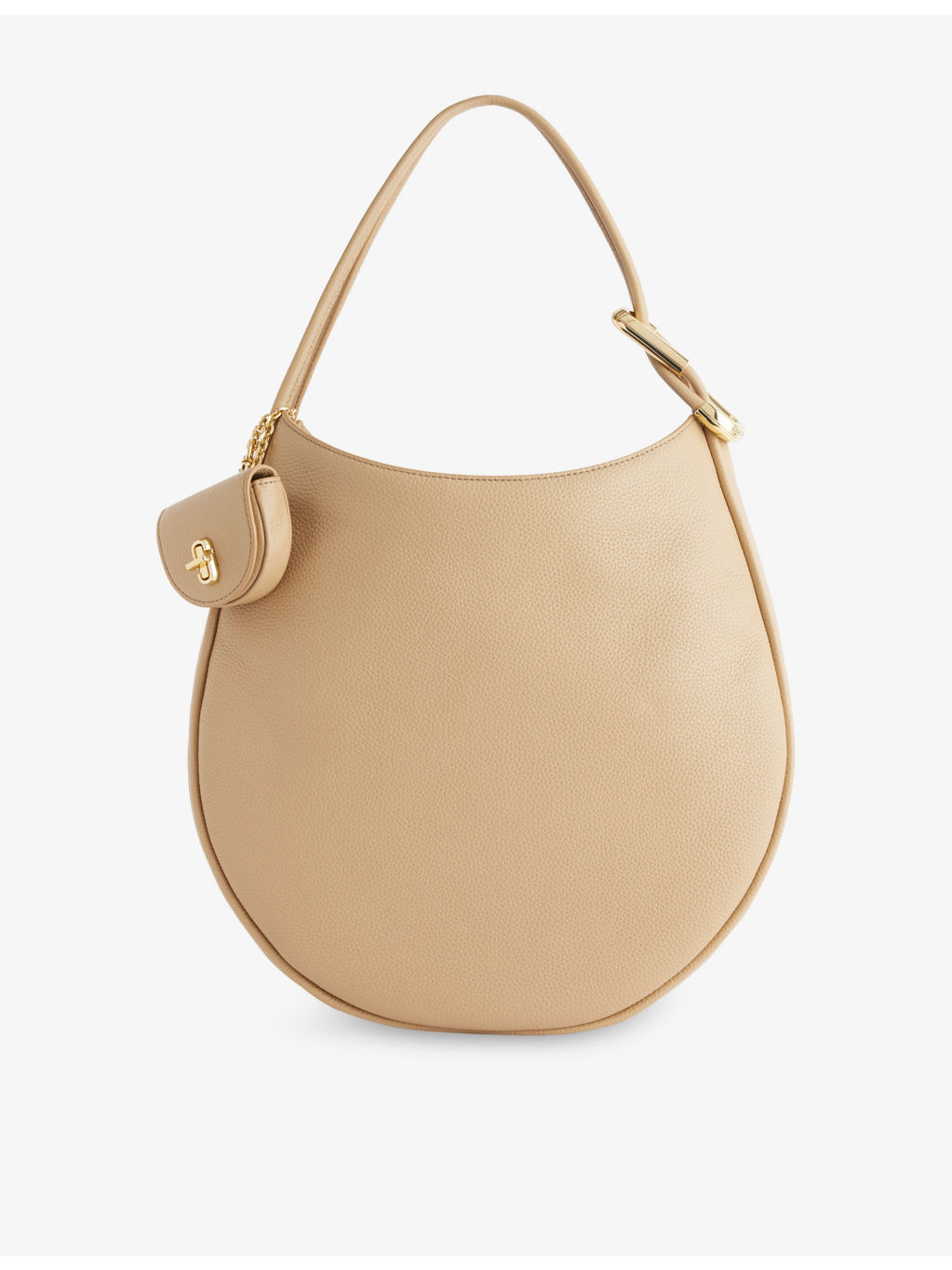 Large Crescent Leather Tote Bag - 1