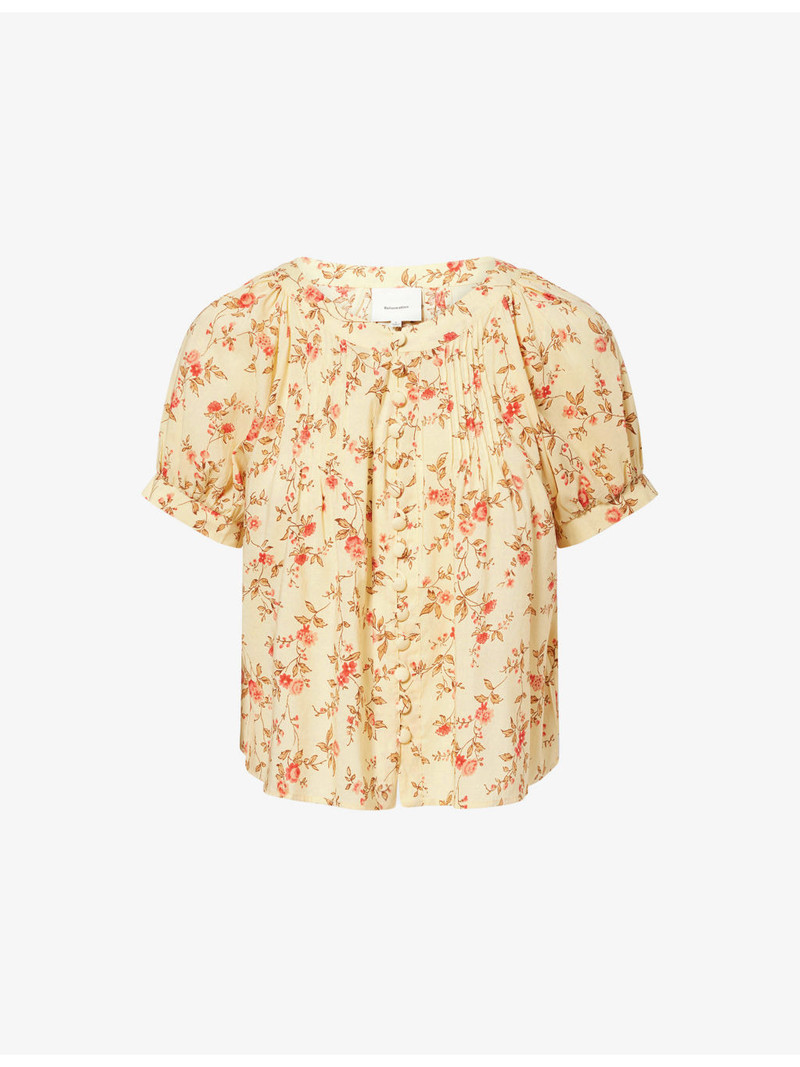 Calia Flora-Printed Cotton-Blend Top 1