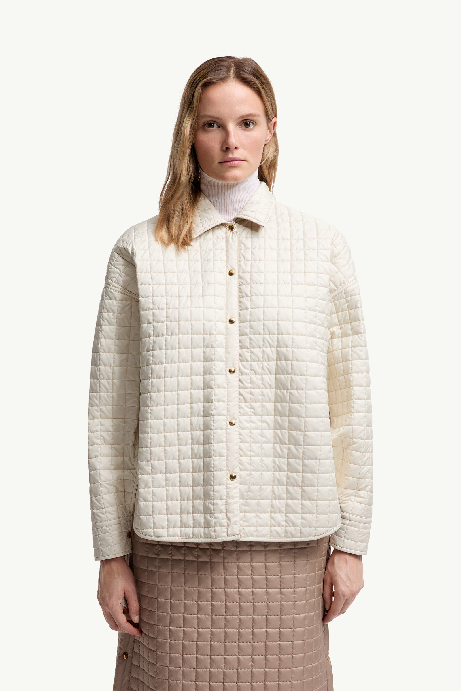 Square-Quilted Reversible Padded Shirt - 6
