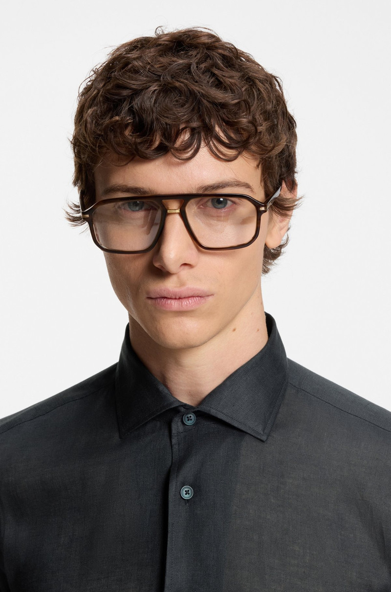 BECKHAM X BOSS REGULAR-FIT-SHIRT IN LINEN 3
