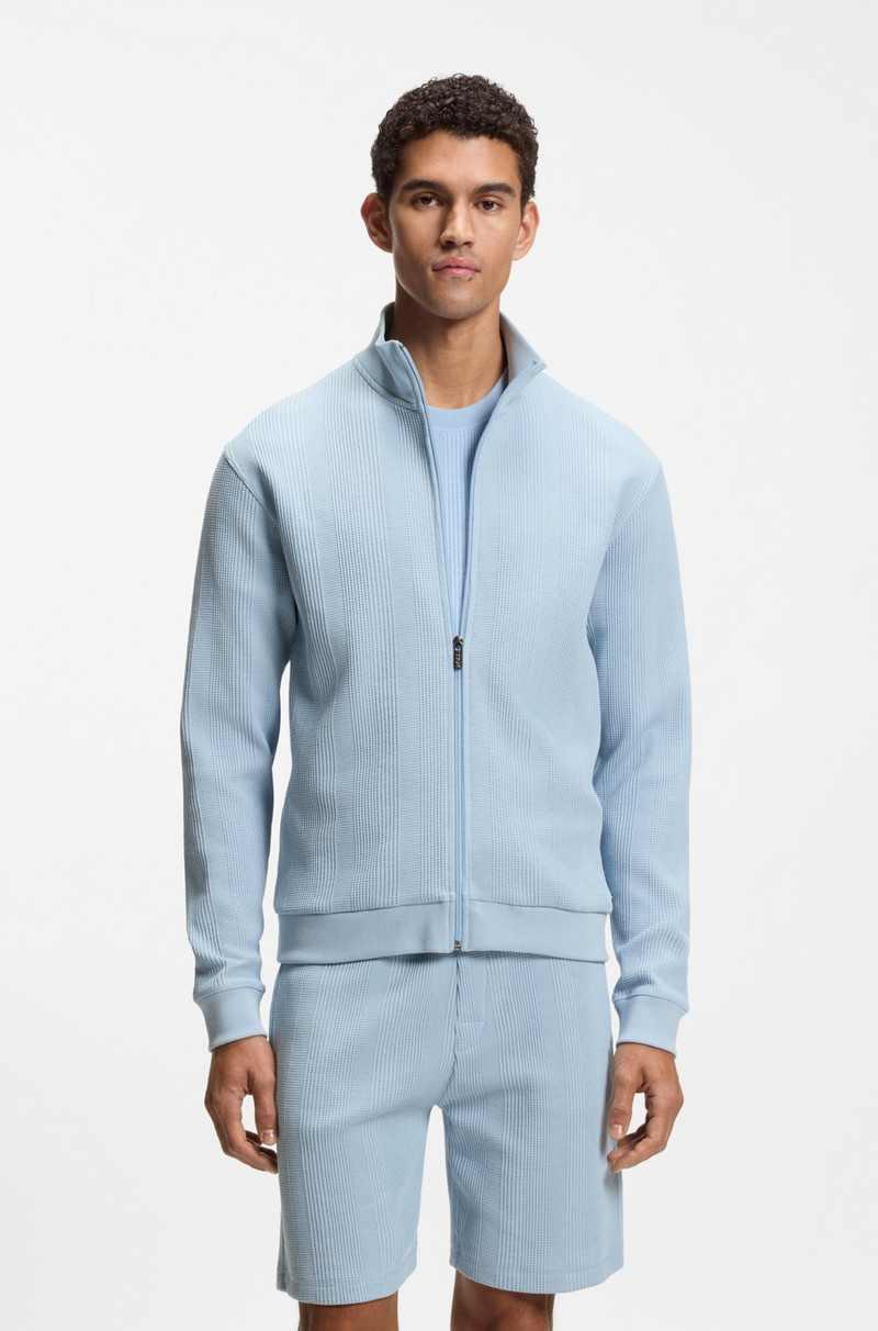 COTTON-BLEND JACKET WITH WAFFLE STRUCTURE 2