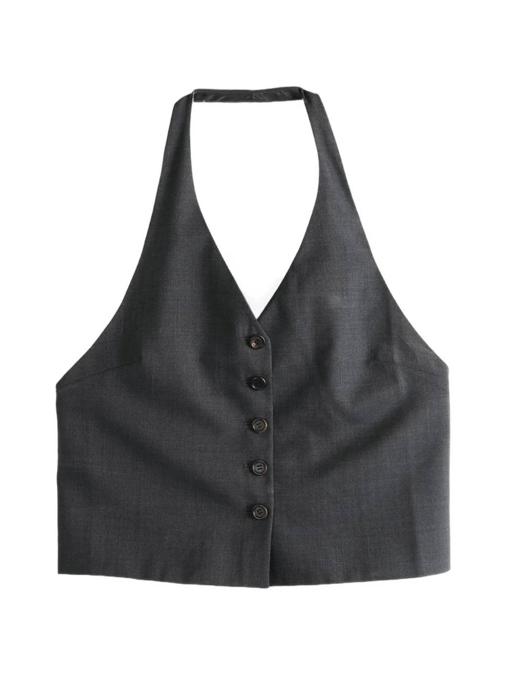 halterneck button-up top - 1