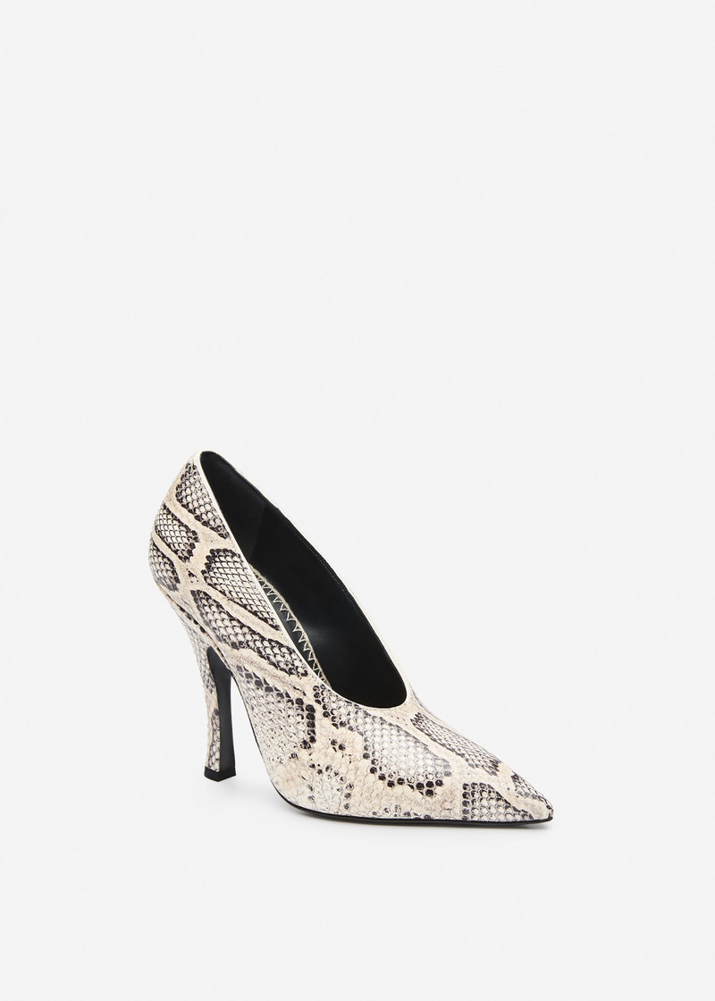 MAGDA BUTRYM Pointed pumps in grey snake-effect leather outlook