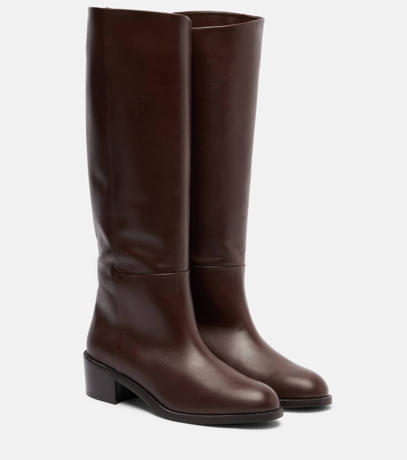 Sellier leather knee-high boots 1