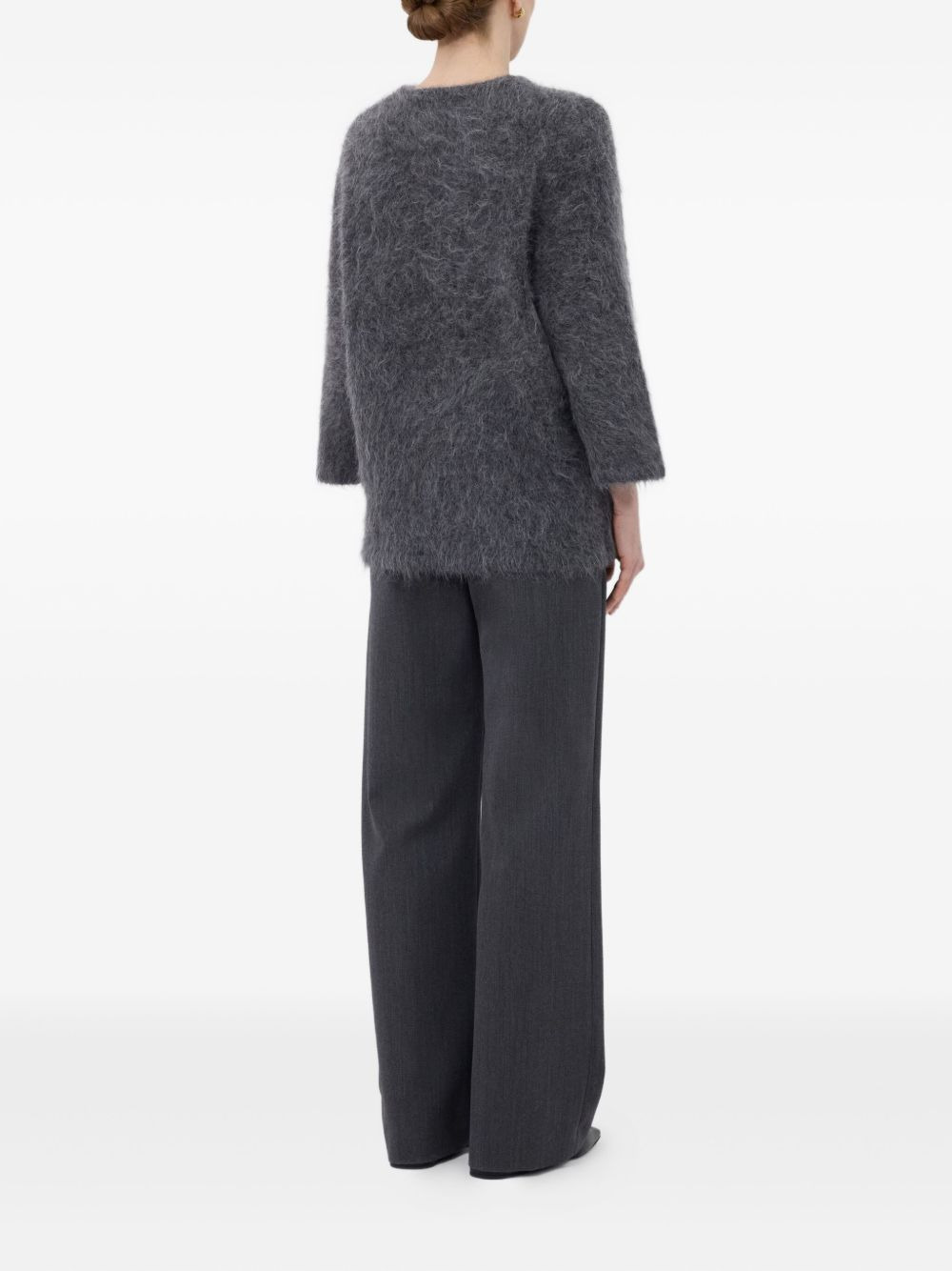 alpaca-blend three-quarter-sleeve sweater - 4