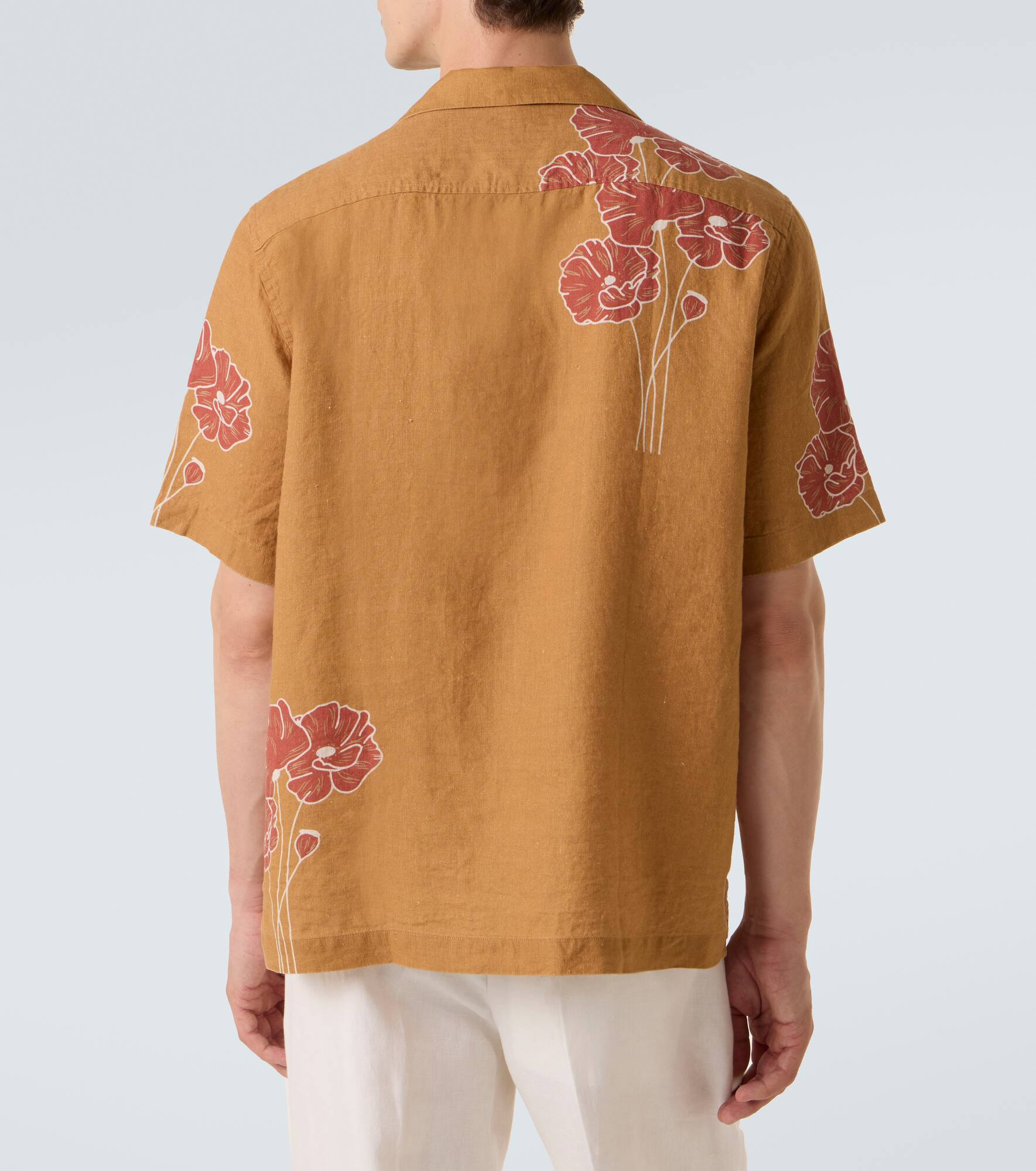 Roberto floral linen bowling shirt - 4
