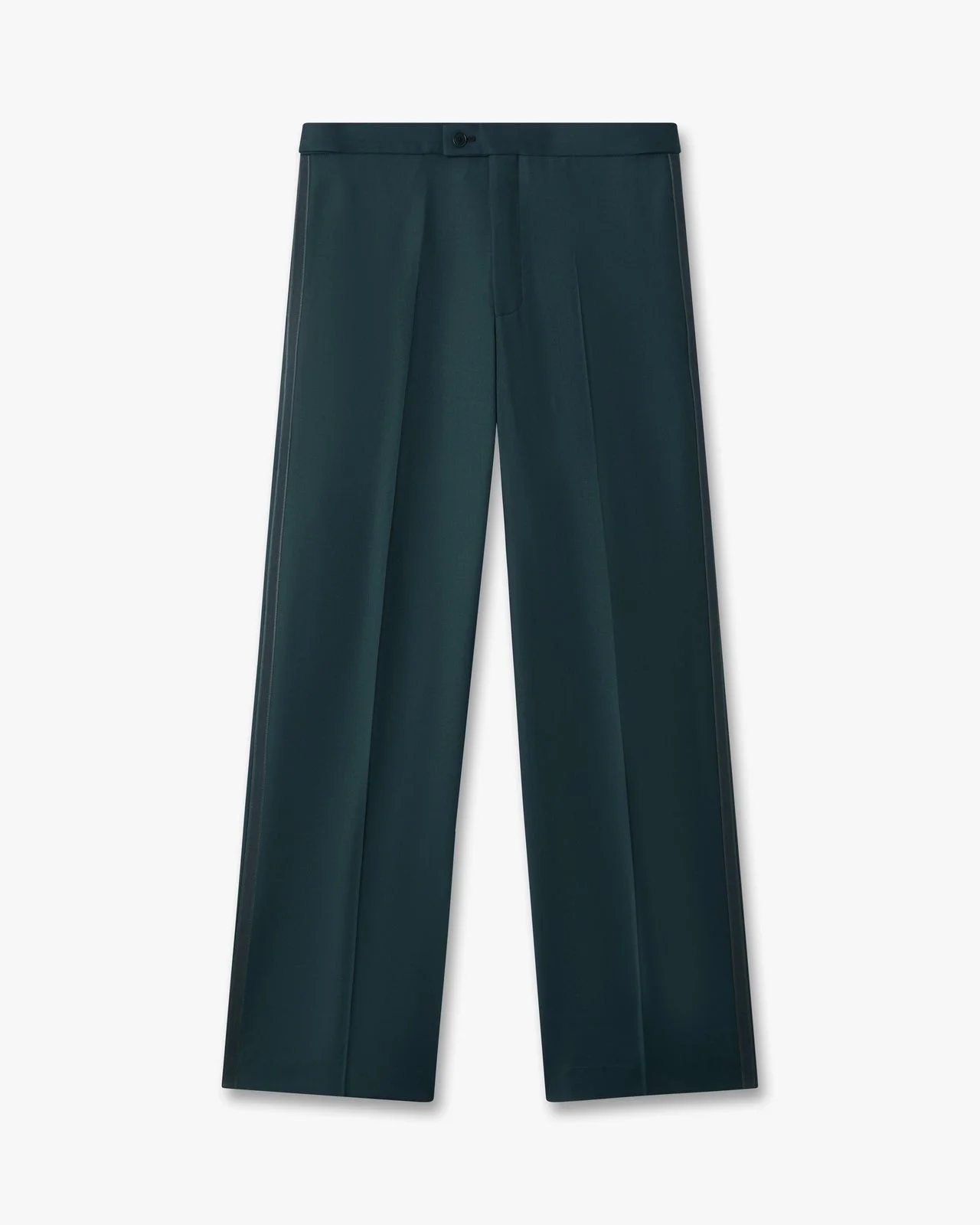 Dark Teal Straight Leg Trousers - 1
