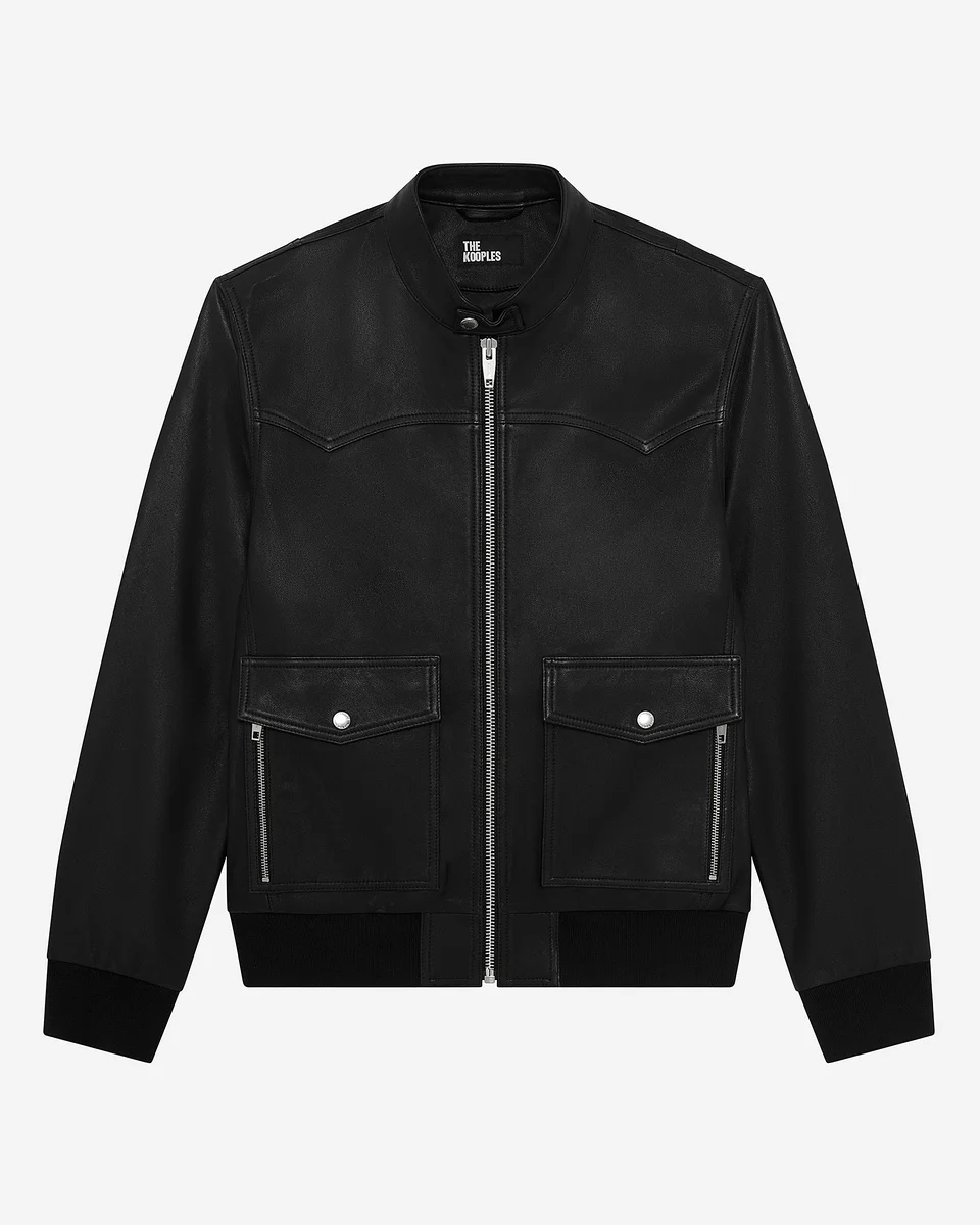 BLACK LEATHER JACKET - 1